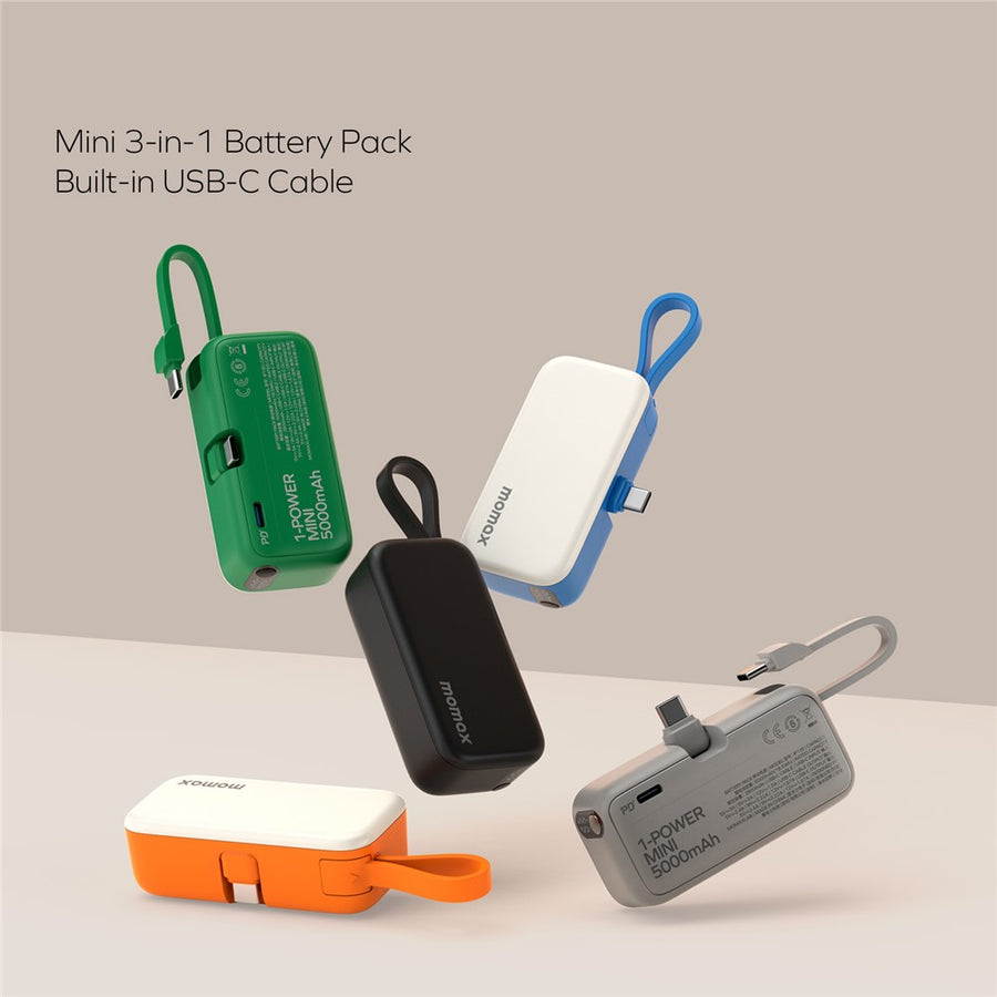 MOMAX 1-Power Mini Power Bank 5000mAh, 20W, Built-In Cable, photo 13