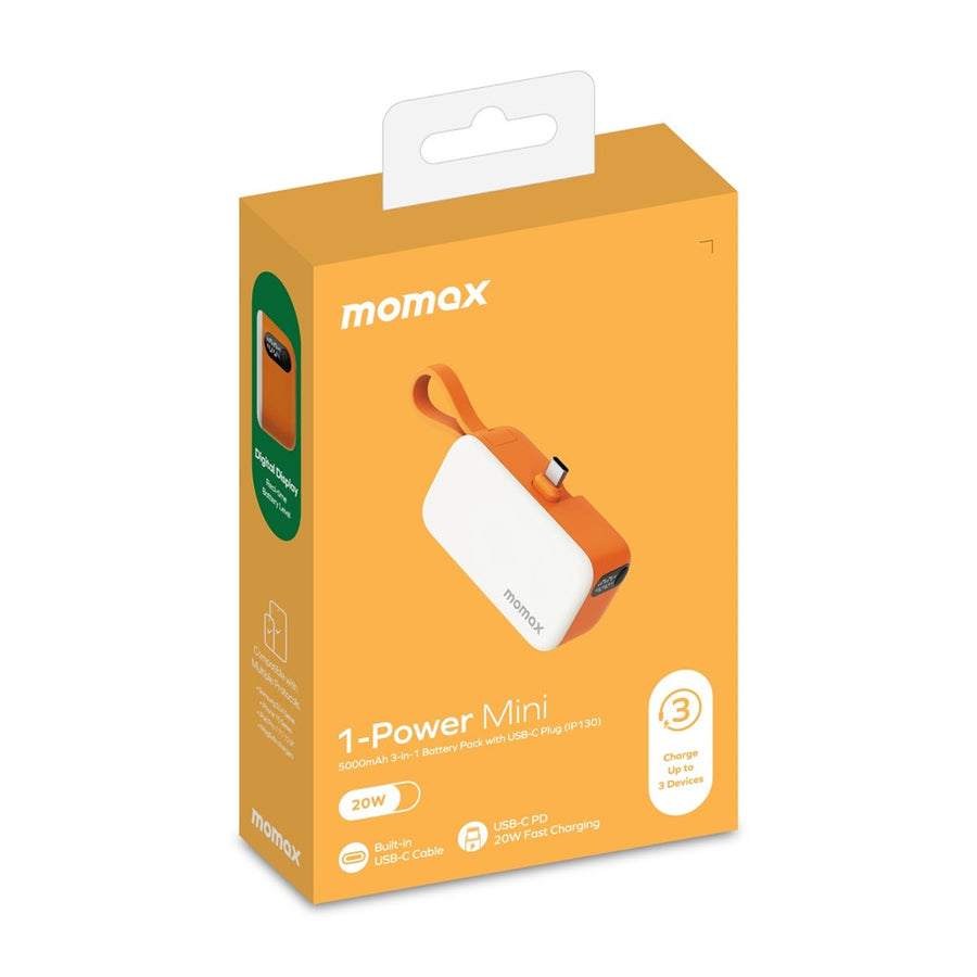 MOMAX 1-Power Mini Power Bank 5000mAh, 20W, Built-In Cable, photo 14