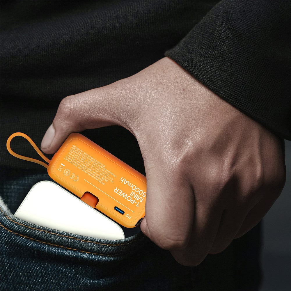 MOMAX 1-Power Mini Power Bank 5000mAh, 20W, Built-In Cable, photo 5