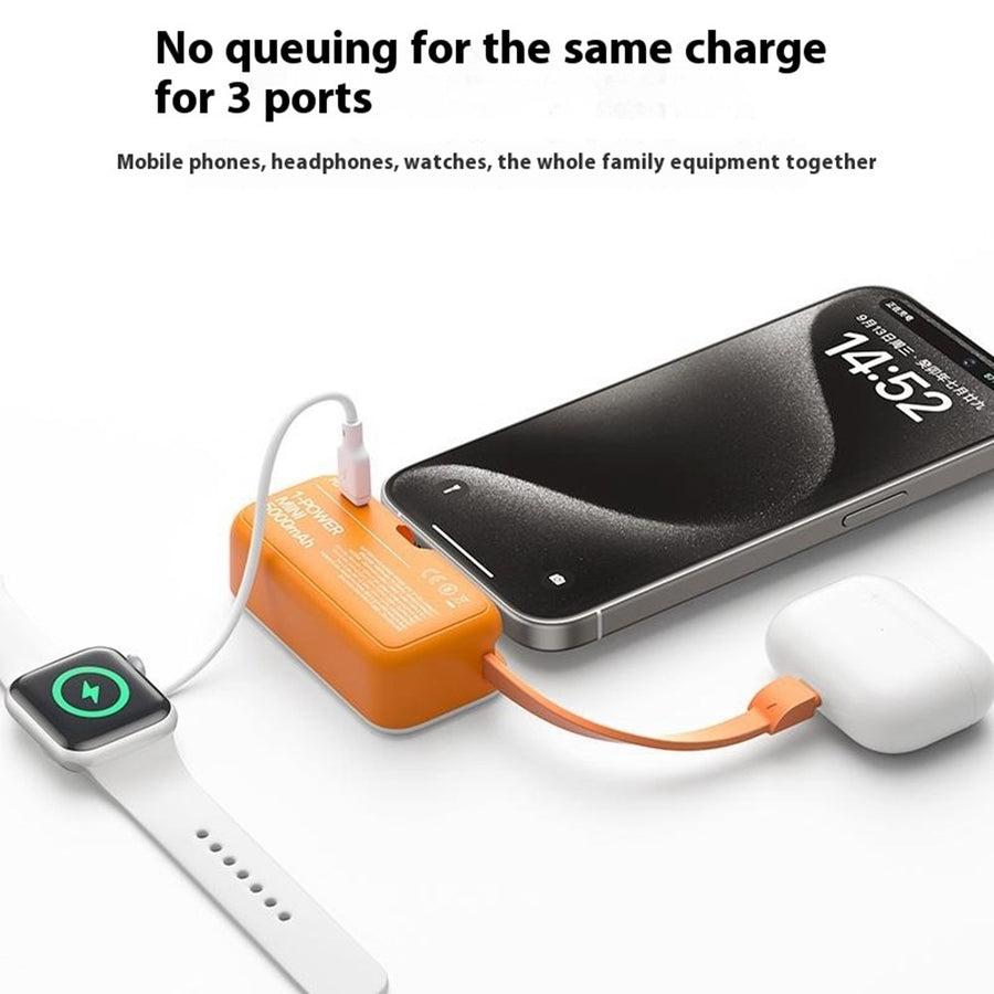 MOMAX 1-Power Mini Power Bank 5000mAh, 20W, Built-In Cable, photo 8