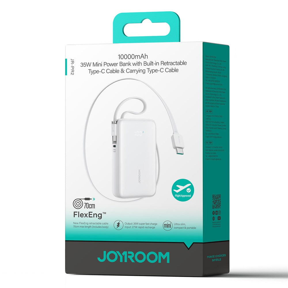 JOYROOM 10000mAh Retractable Power Bank | 35W