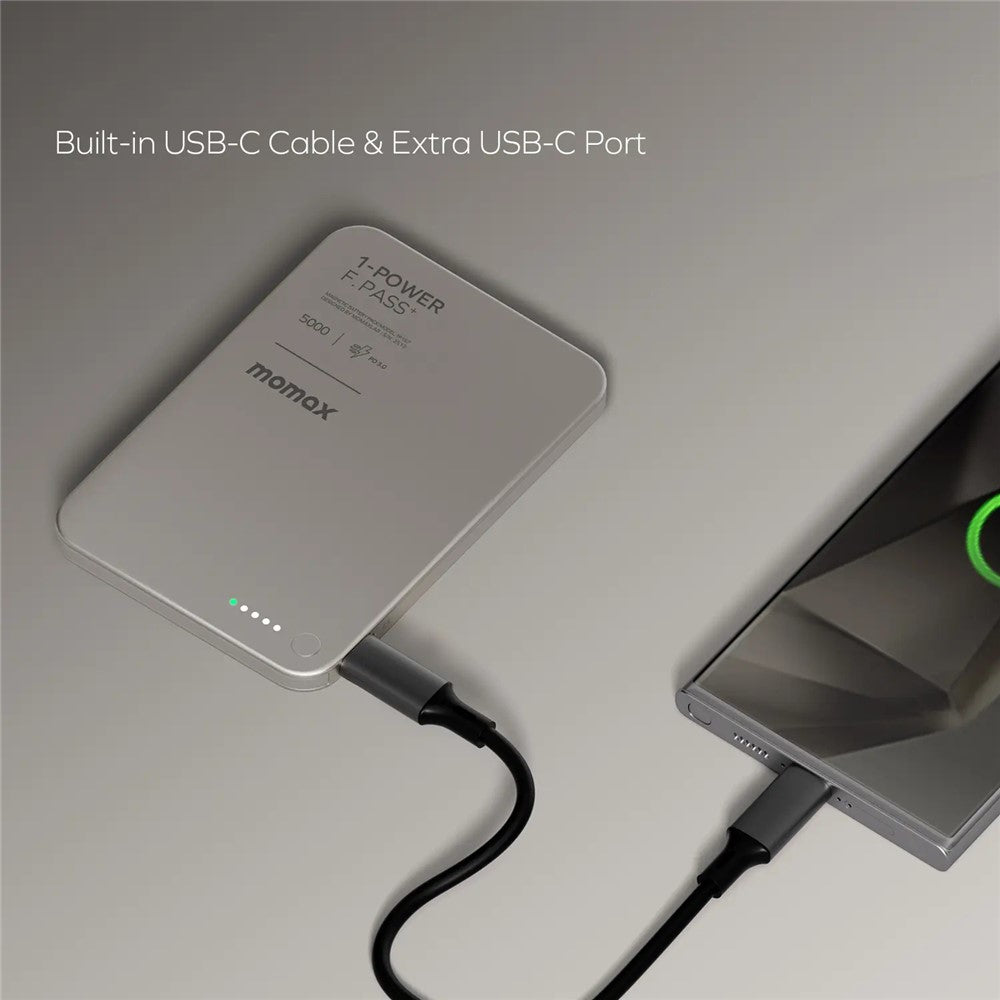 MOMAX 1-POWER F.PASS+ Power Bank 5000mAh, Magnetic, photo 9