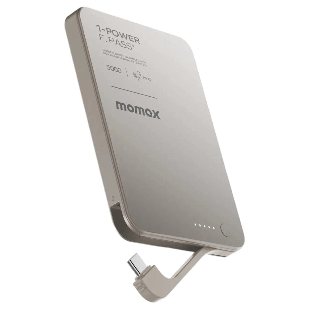 MOMAX 1-POWER F.PASS+ Power Bank 5000mAh, Magnetic, photo 1