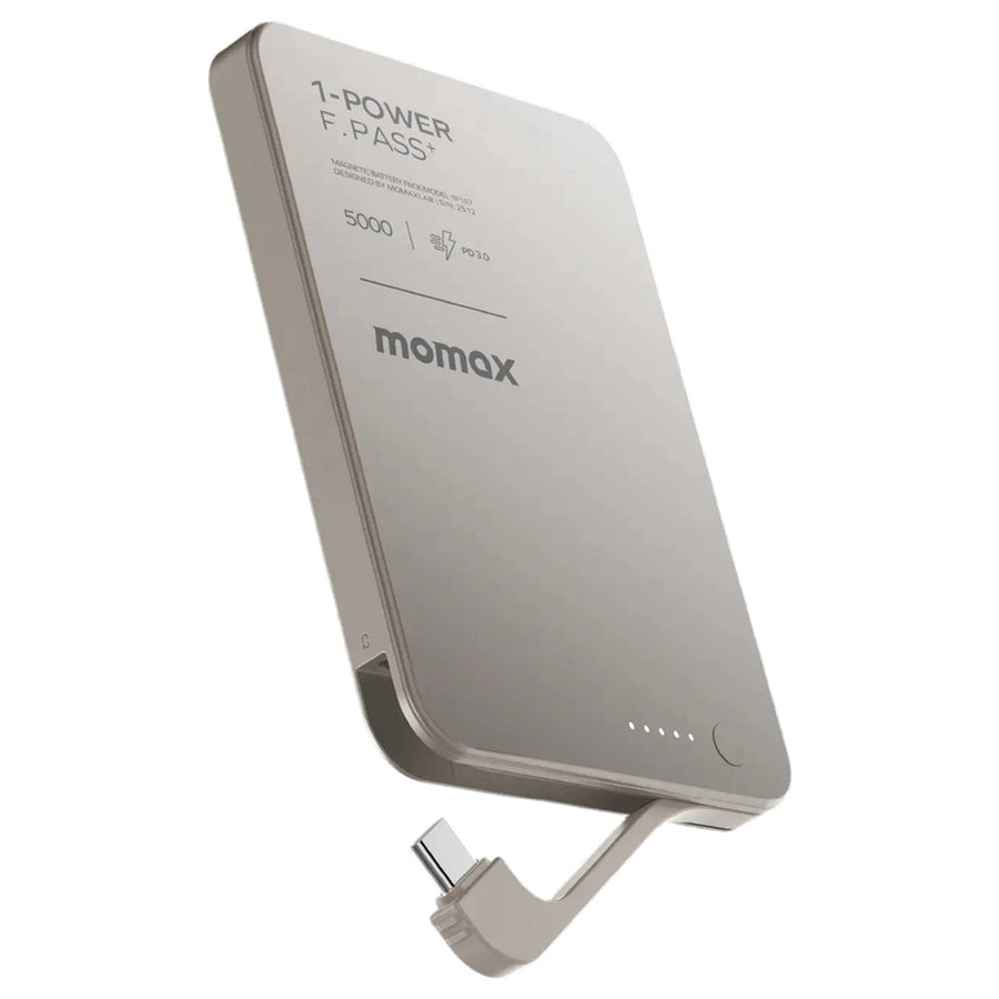 MOMAX 1-POWER F.PASS+ Power Bank 5000mAh, Magnetic, photo 1