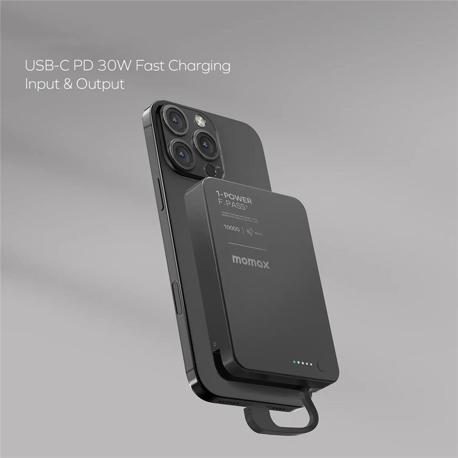 MOMAX 1-POWER F.PASS+ Power Bank 10000mAh, Magnetic, photo 5