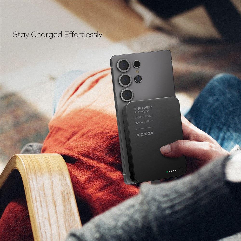 MOMAX 1-POWER F.PASS+ Power Bank 20000mAh, Magnetic, photo 12