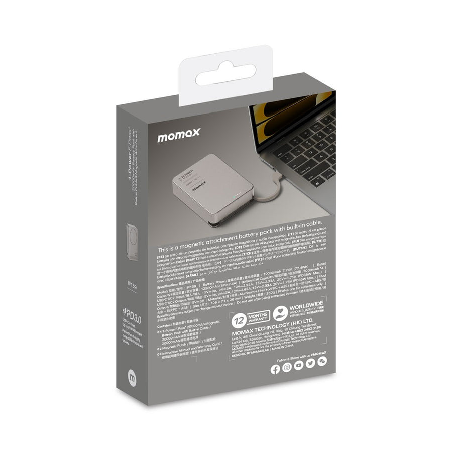 MOMAX 1-POWER F.PASS+ Power Bank 20000mAh, Magnetic, photo 16