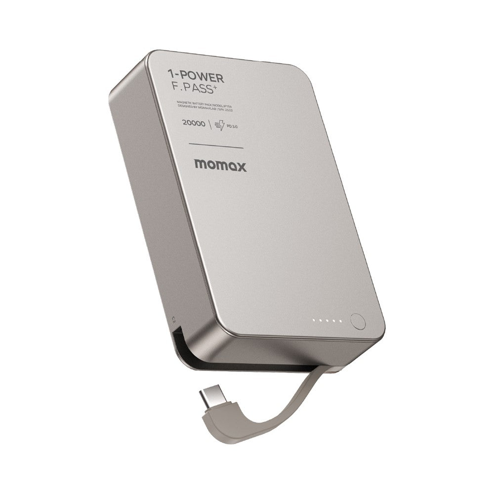 MOMAX 1-POWER F.PASS+ Power Bank 20000mAh, Magnetic, photo 2