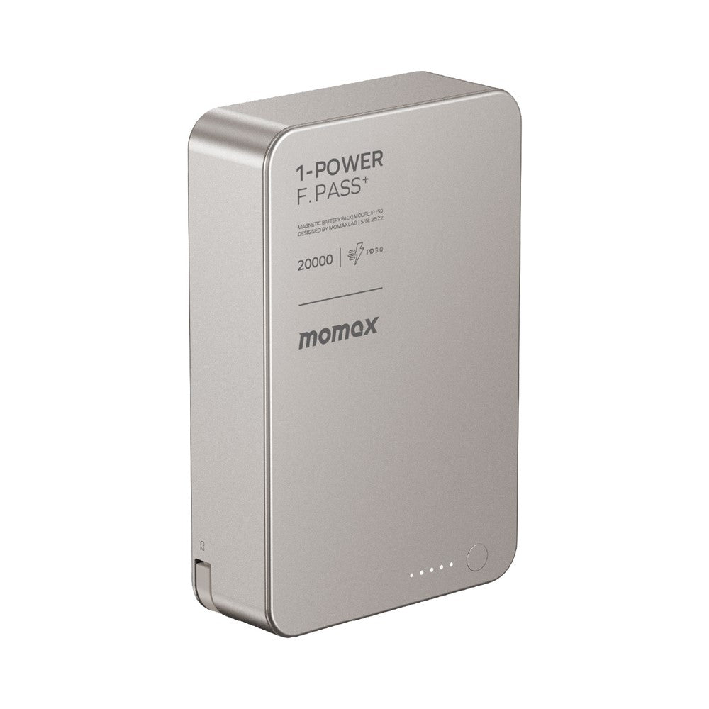 MOMAX 1-POWER F.PASS+ Power Bank 20000mAh, Magnetic, photo 3