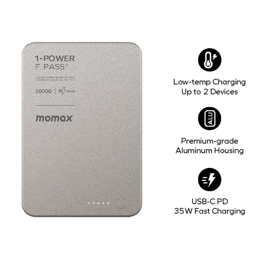MOMAX 1-POWER F.PASS+ Power Bank 20000mAh, Magnetic, photo 8