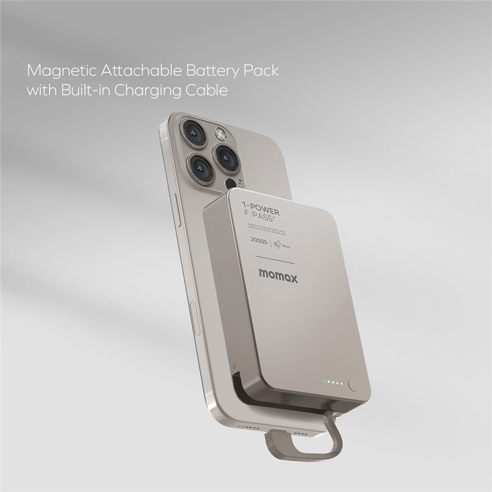 MOMAX 1-POWER F.PASS+ Power Bank 20000mAh, Magnetic, photo 9