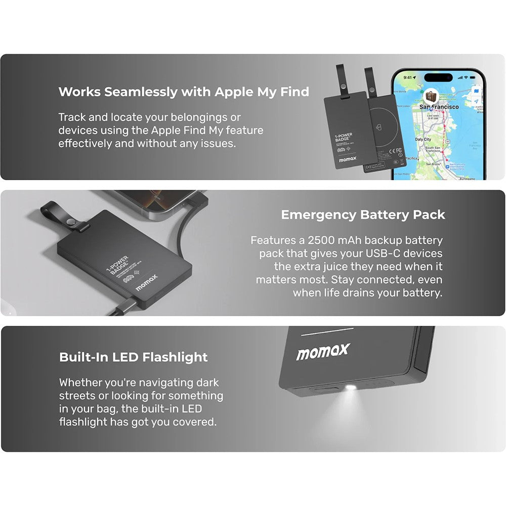 MOMAX 1-Power Badge+ Power Bank 2510mAh, photo 9