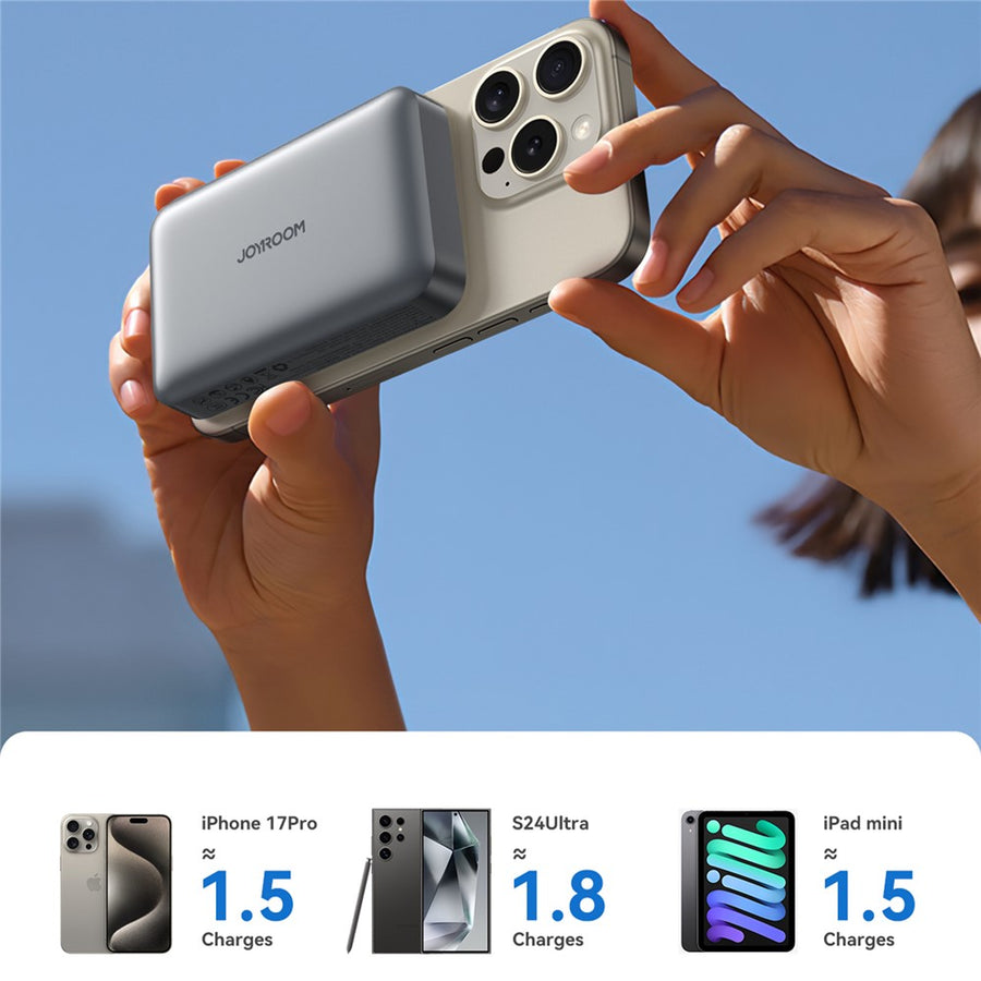 JOYROOM JR-W020 10000mAh 22.5W Magnetic Wireless Power Bank with USB-A + USB-C Ports