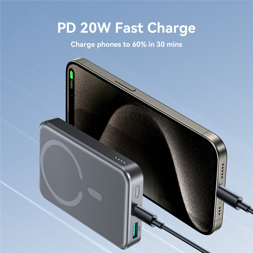 JOYROOM JR-W020 10000mAh 22.5W Magnetic Wireless Power Bank with USB-A + USB-C Ports