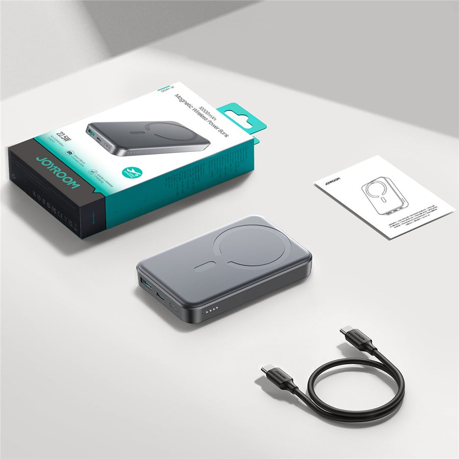 JOYROOM JR-W020 10000mAh 22.5W Magnetic Wireless Power Bank with USB-A + USB-C Ports