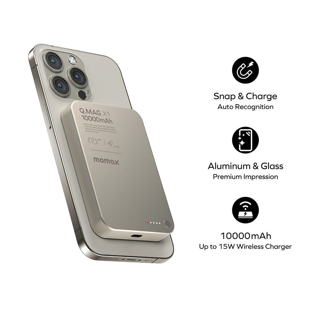 MOMAX Q.MAG X1 Power Bank 10000mAh, Magnetic, photo 5