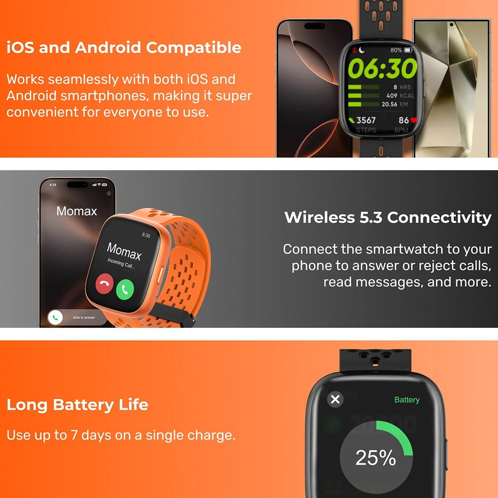 MOMAX 1-Wear Lite Smart Watch, SpO2 & Heart Rate, photo 12