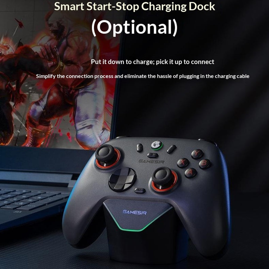 GAMESHIR For GameSir Starling 2  /  Nova 2 Lite Gaming Controller Charging Dock RGB Atmosphere Light Smart Fast Charging Anti-Slip Storage Stand