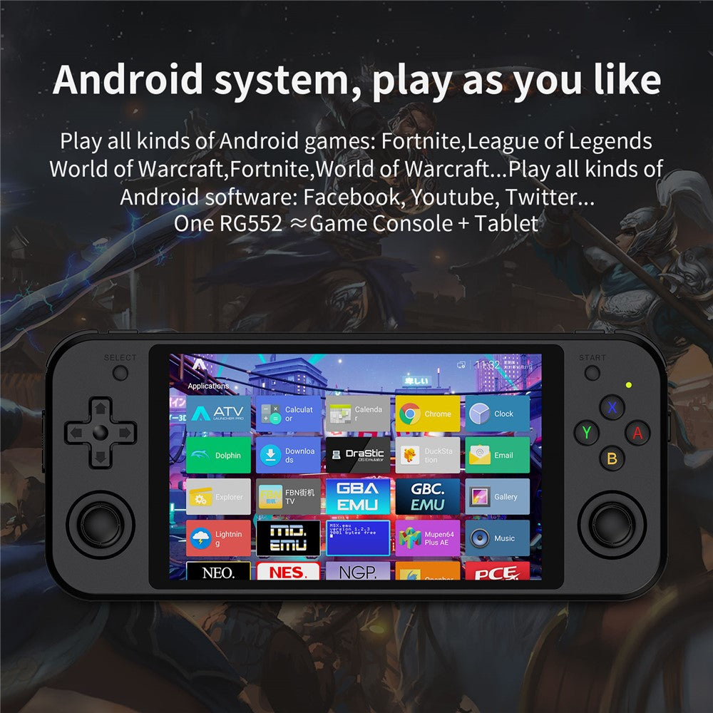 ANBERNIC RG552 Handheld Video Game Console 5.36-inch 16GB + 128GB Dual Systems Android / Linux (English Version)