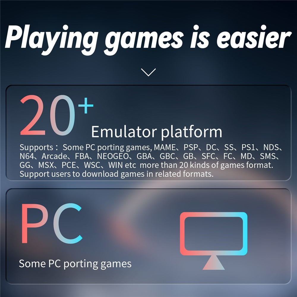 ANBERNIC RG ARC-S Portable Game Console Linux System 256GB with Games (English Version)