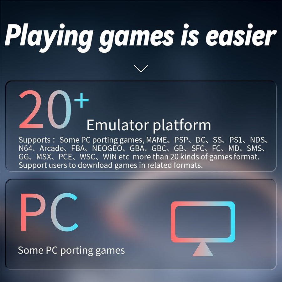 ANBERNIC RG ARC-S Portable Game Console Linux System 256GB with Games (English Version)