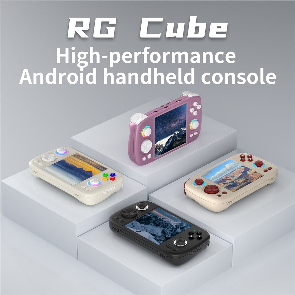 ANBERNIC RG Cube 3.95-inch IPS Screen Portable Handheld Game Console, with 128 TF Card