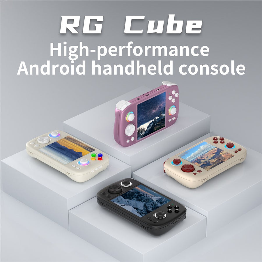 ANBERNIC RG Cube 3.95-inch IPS Screen Portable Handheld Game Console, with 128 TF Card