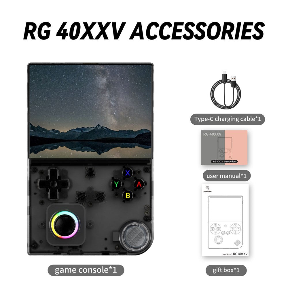 ANBERNIC RG40XXV 4.0-inch IPS Screen WiFi + Bluetooth-compatible 64GB Retro Video Game Console, with 128G TF Card
