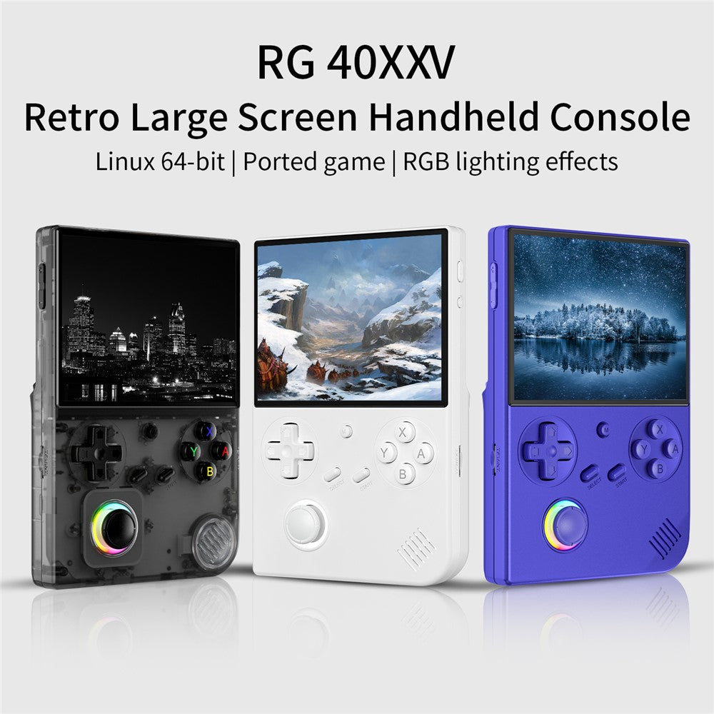 ANBERNIC RG40XXV 4.0-inch IPS Screen WiFi + Bluetooth-compatible 64GB Retro Video Game Console, with 128G TF Card