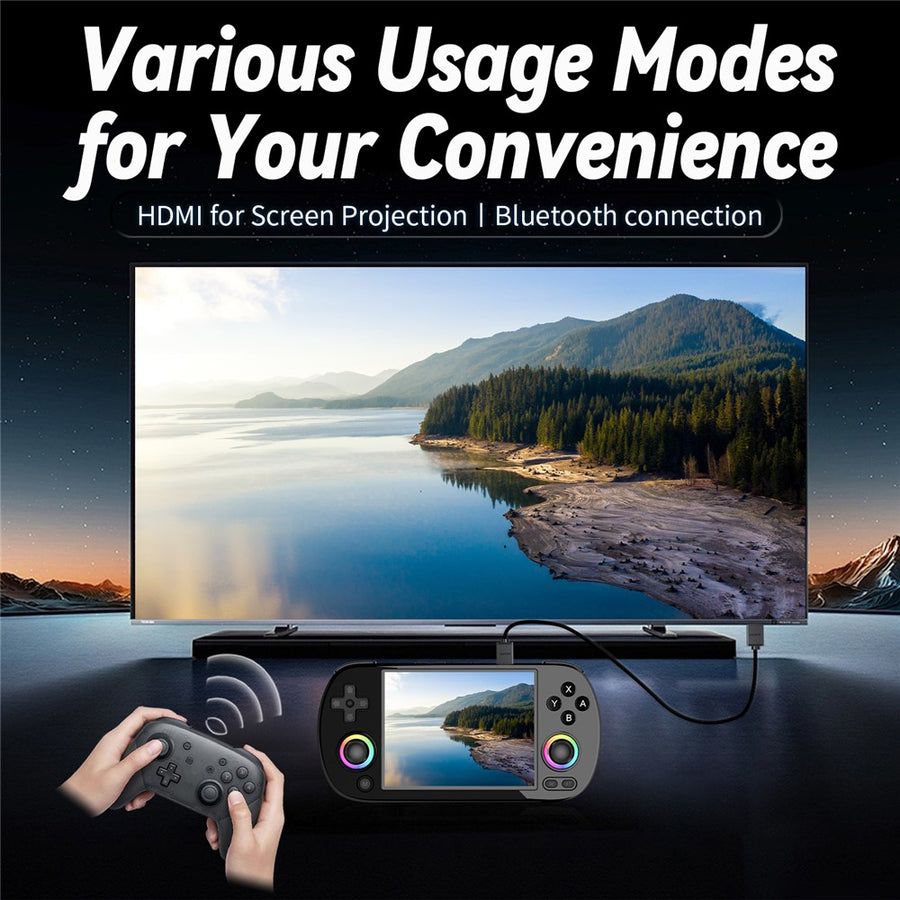 ANBERNIC RG40XXH 4.0 Inch IPS Screen 64G Bluetooth + WiFi Handheld Video Game Console, with 256G TF Card