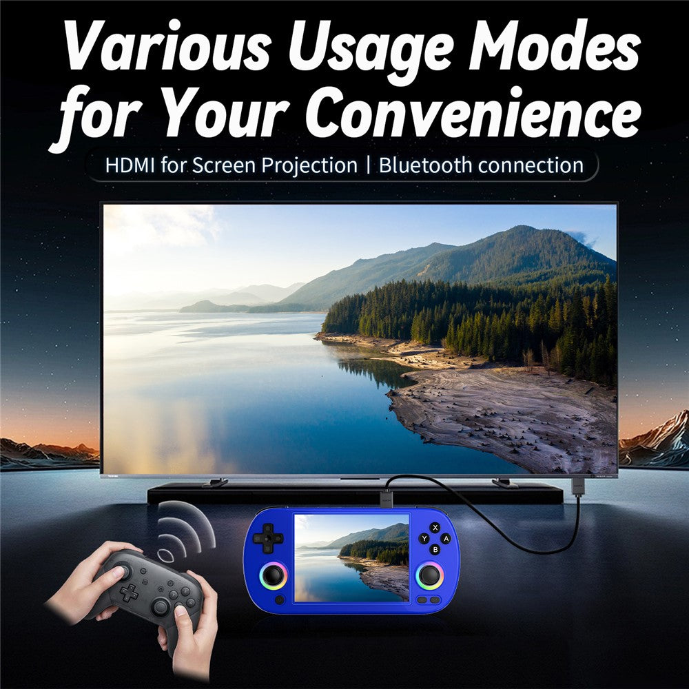 ANBERNIC RG40XXH 4.0 Inch IPS Screen 64G Bluetooth + WiFi Handheld Video Game Console, with 128G TF Card