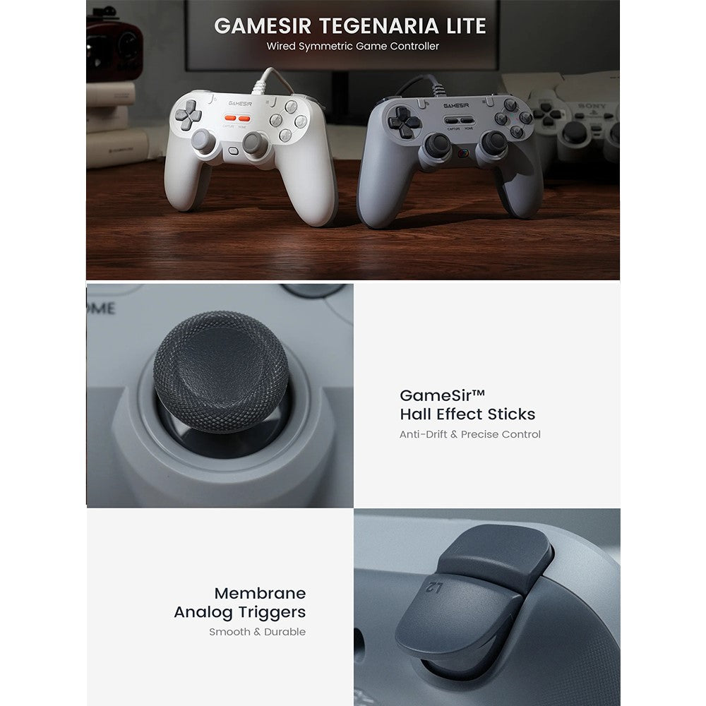 GameSir T3 Lite Wired Controller for PC, Switch & Mobile, Retro Design, photo 6