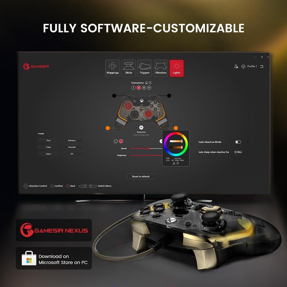 GameSir K1 Wired Controller for Xbox & PC, Transparent RGB, Hall Effect, photo 11