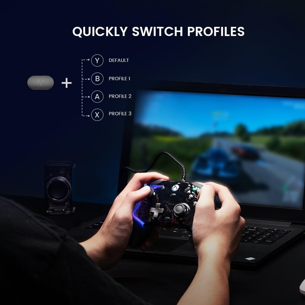 GameSir K1 Wired Controller for Xbox & PC, Transparent RGB, Hall Effect, photo 9