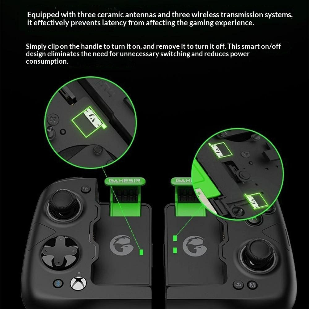 GameSir X4a Split Stretch Controller for Android, 256-Level Hall Triggers, photo 5