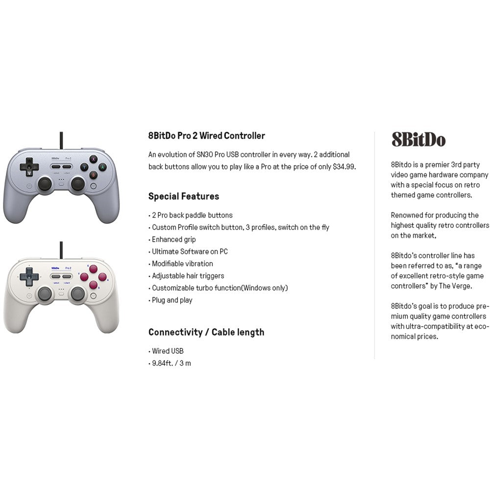 8BitDo Pro 2 Wired Controller for Nintendo Switch & PC, photo 11