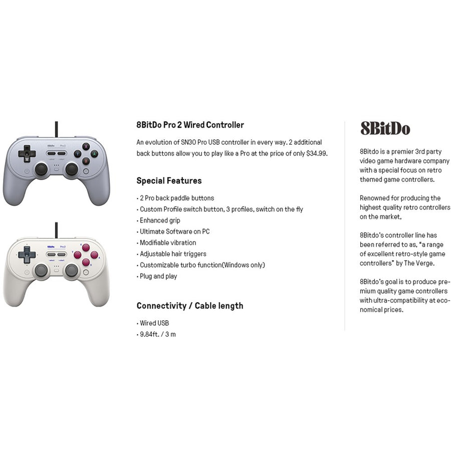 8BitDo Pro 2 Wired Controller for Nintendo Switch & PC, photo 11