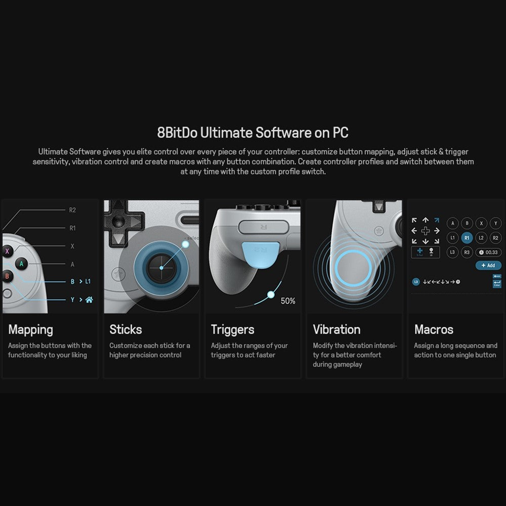 8BitDo Pro 2 Wired Controller for Nintendo Switch & PC, photo 5