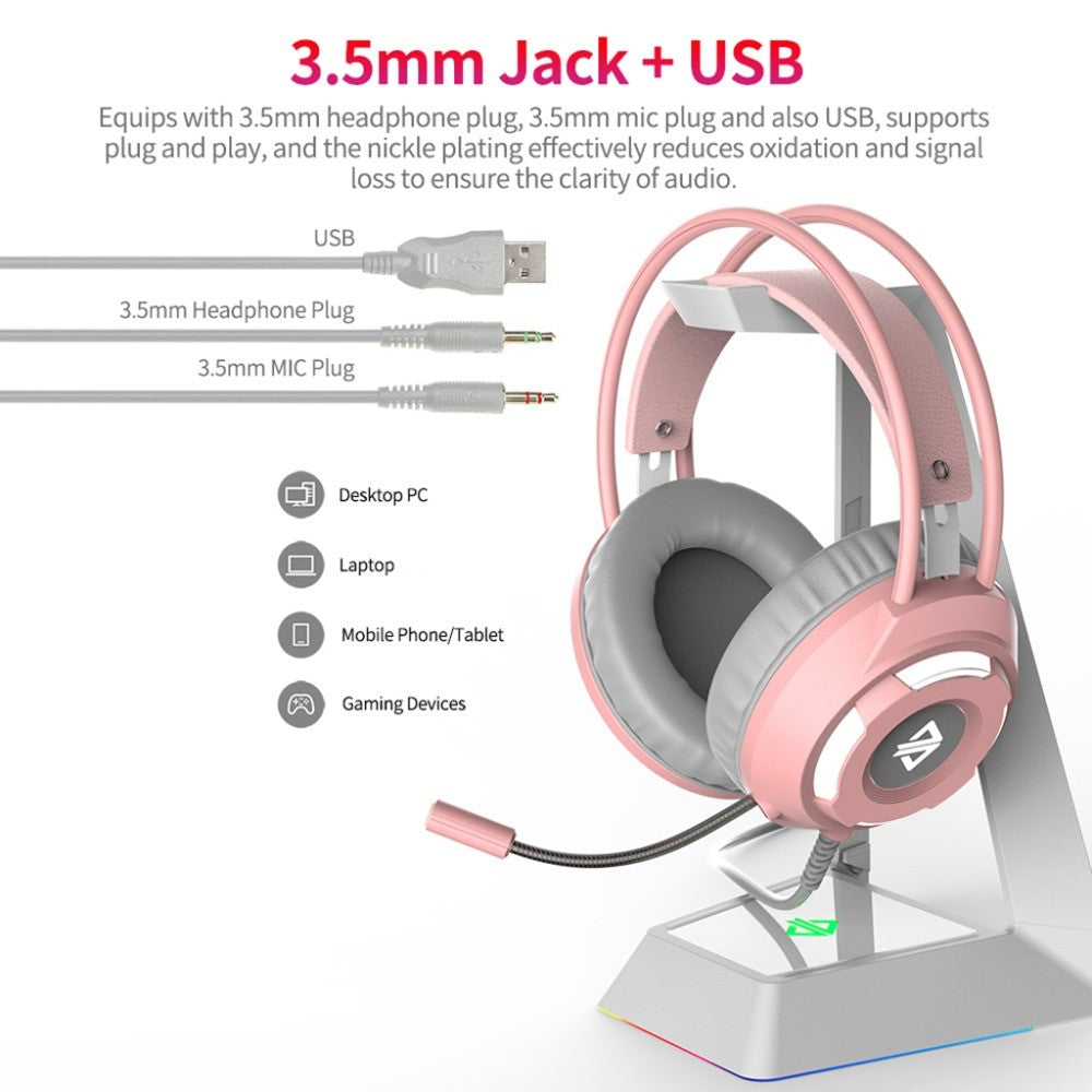 Ajazz AX120 Gaming Headset for PC & Console, 3.5mm and USB, photo 2
