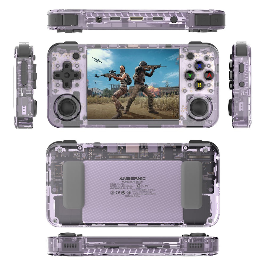 ANBERNIC RG35XXH Linux System 3.5-inch IPS Screen Open Source Game Console (English Version), 64G Memory