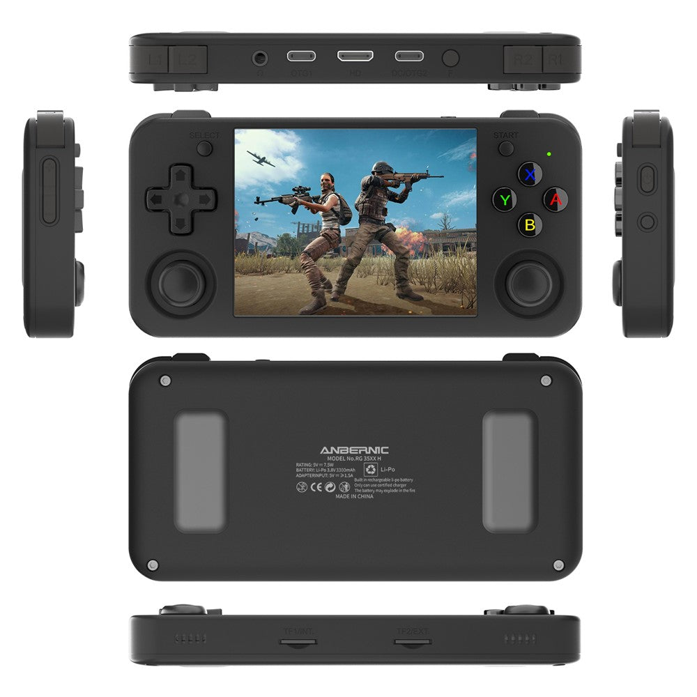 ANBERNIC RG35XXH Linux System 3.5-inch IPS Screen Open Source Game Console (English Version), 64G Memory