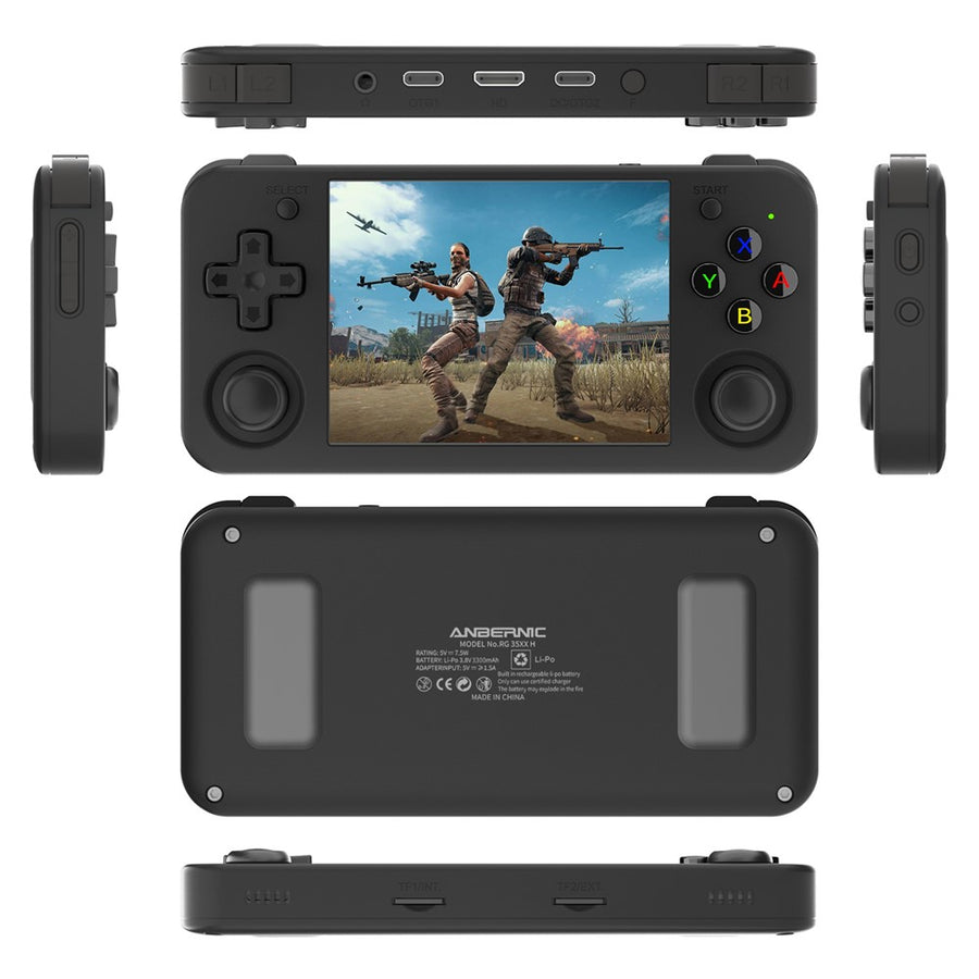 ANBERNIC RG35XXH Linux System 3.5-inch IPS Screen Open Source Game Console (English Version), 64G Memory
