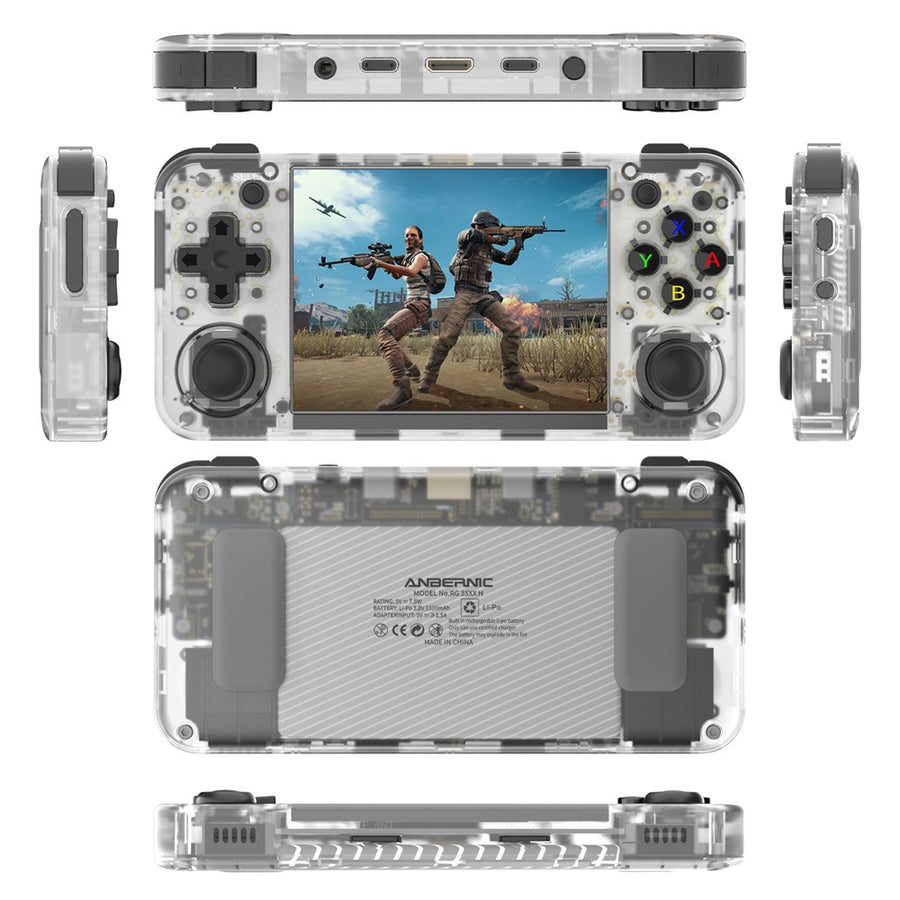 ANBERNIC RG35XXH Linux System 3.5-inch IPS Screen Open Source Game Console (English Version), 64G Memory