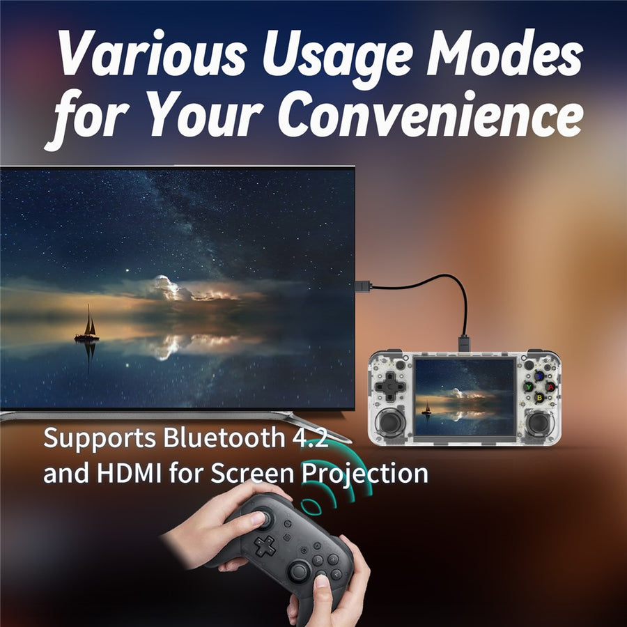 ANBERNIC RG35XXH Linux System 3.5-inch IPS Screen Open Source Game Console (English Version), 64G Memory