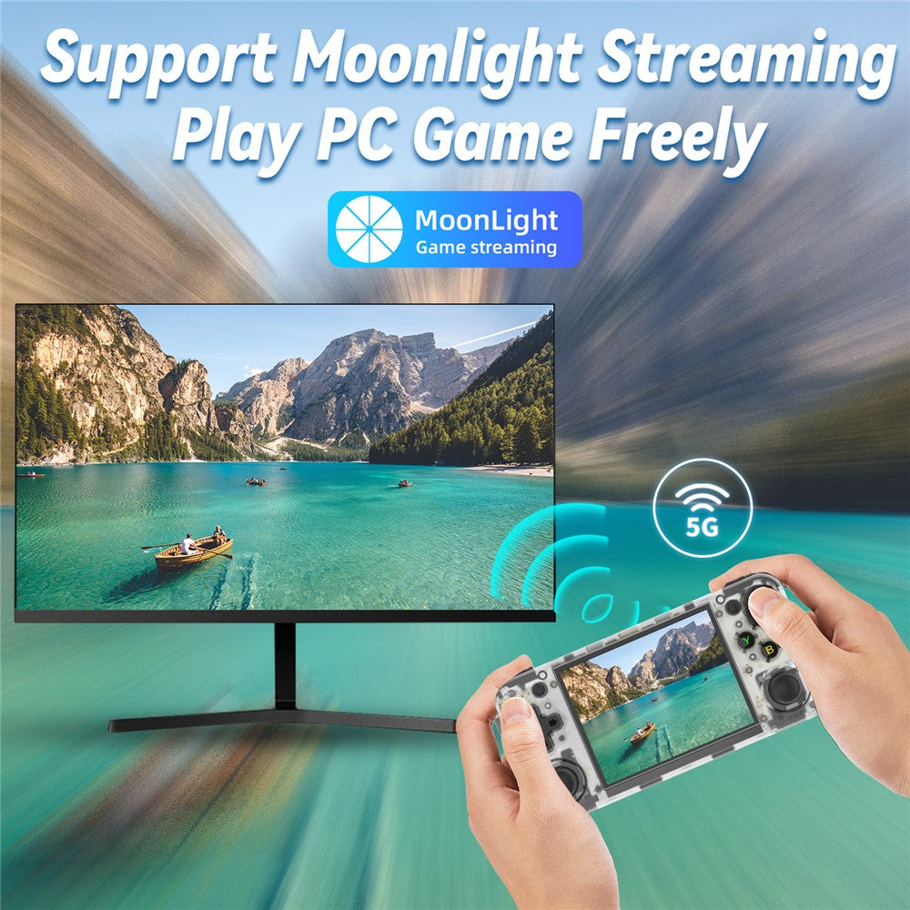 ANBERNIC RG35XXH Linux System 3.5-inch IPS Screen Open Source Game Console (English Version), 64G Memory