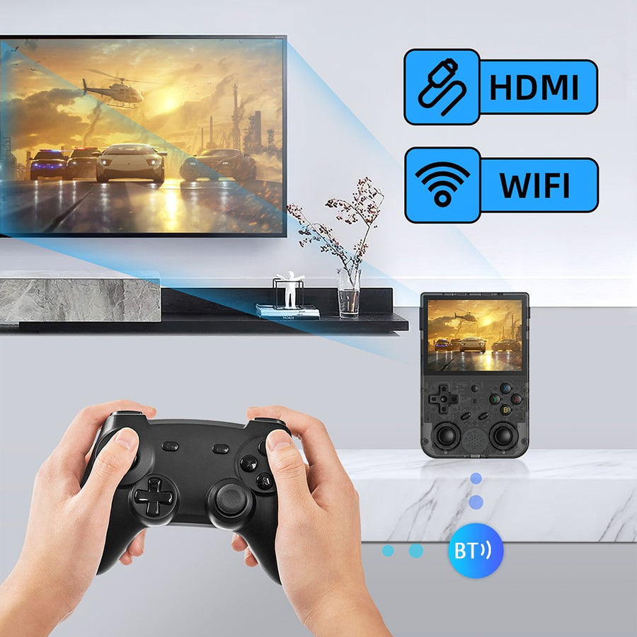 ANBERNIC RG353V 32G Handheld Retro Game Console with 128G TF Card (Built-In 25000 English Games)