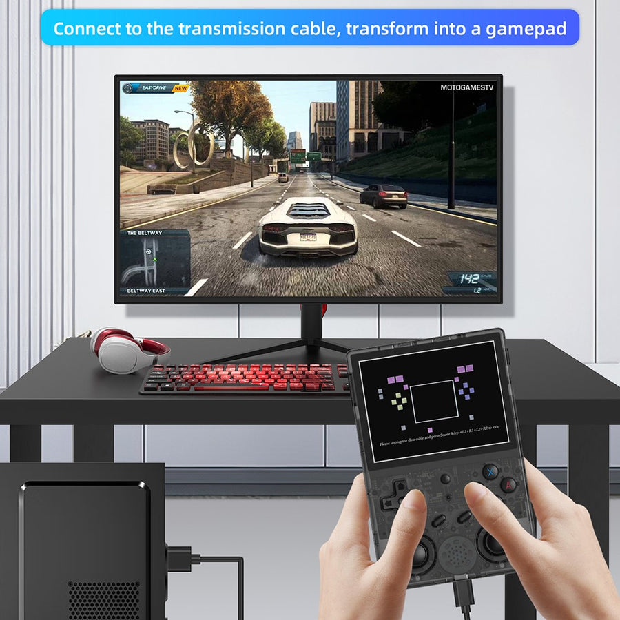 ANBERNIC RG353V 32G Handheld Retro Game Console with 128G TF Card (Built-In 25000 English Games)