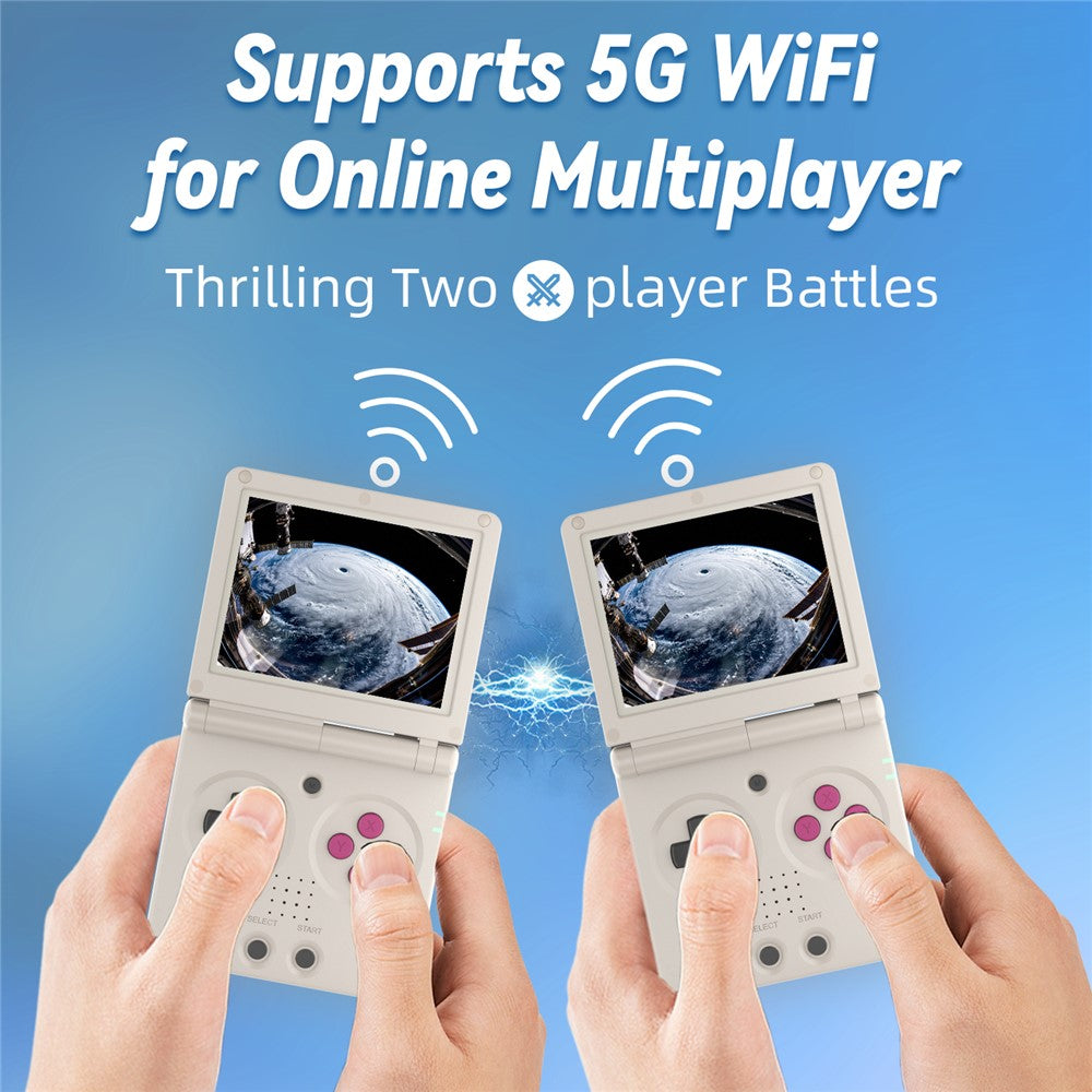 ANBERNIC RG35XXSP 3.5-inch Screen Flip Handheld Gaming Machine 64G Wireless Game Console without TF Card (English Version)