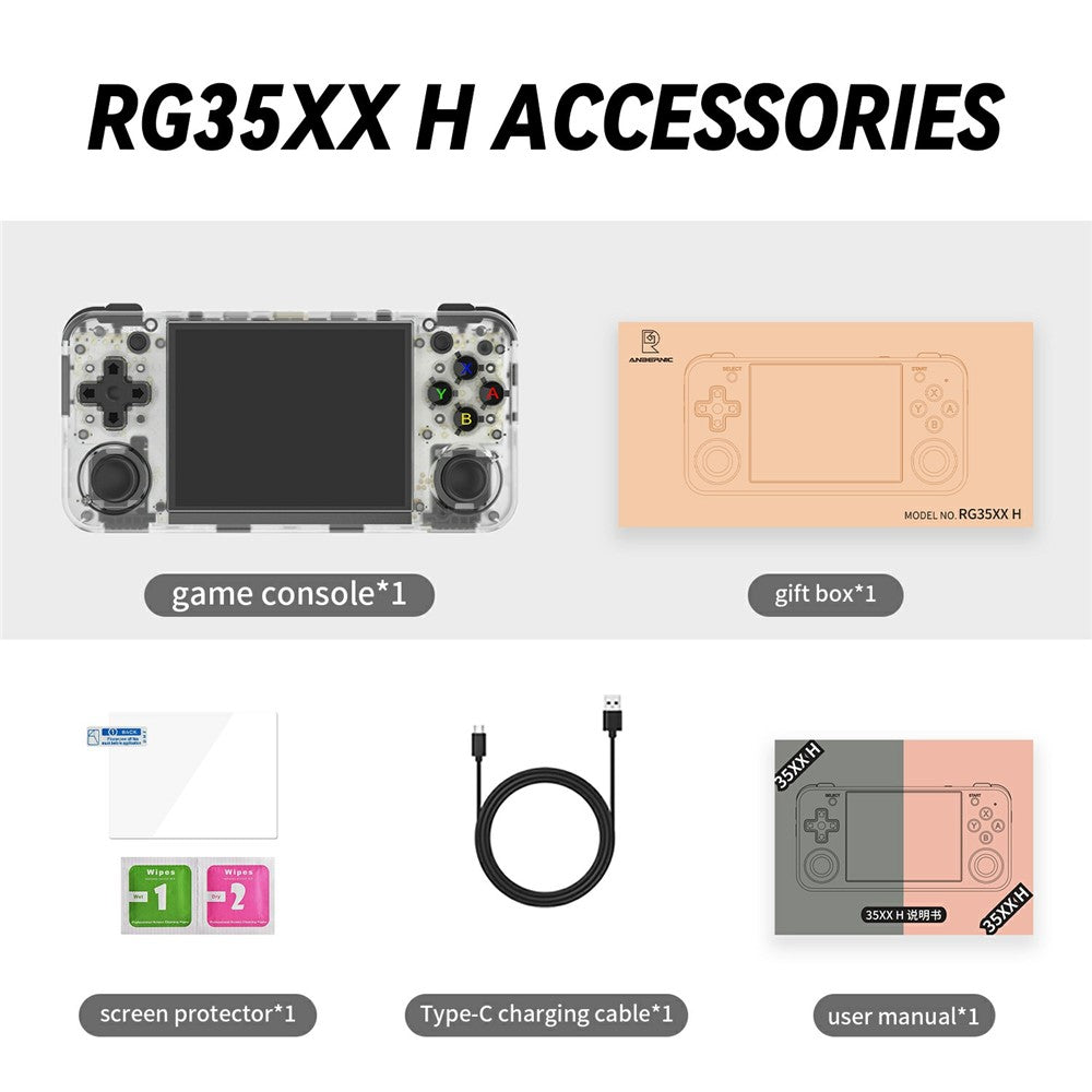 ANBERNIC RG35XXH Open Source Handheld Game Console Wireless Controller with 32G + 128G TF Card