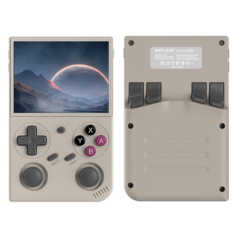 ANBERNIC G350 64G Retro Handheld Game Console 3.5 Inch IPS Screen Wired Controller with 128GB TF Card
